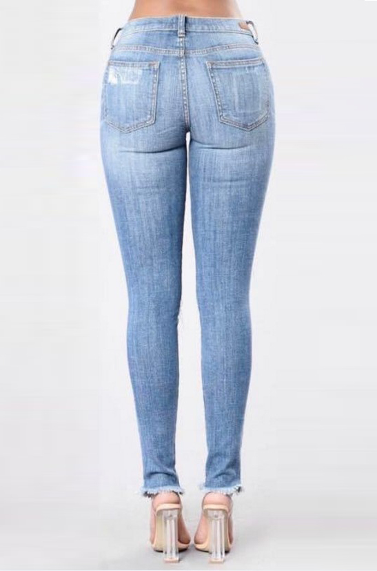 SZ60104 Разрушенные джинсы скинни